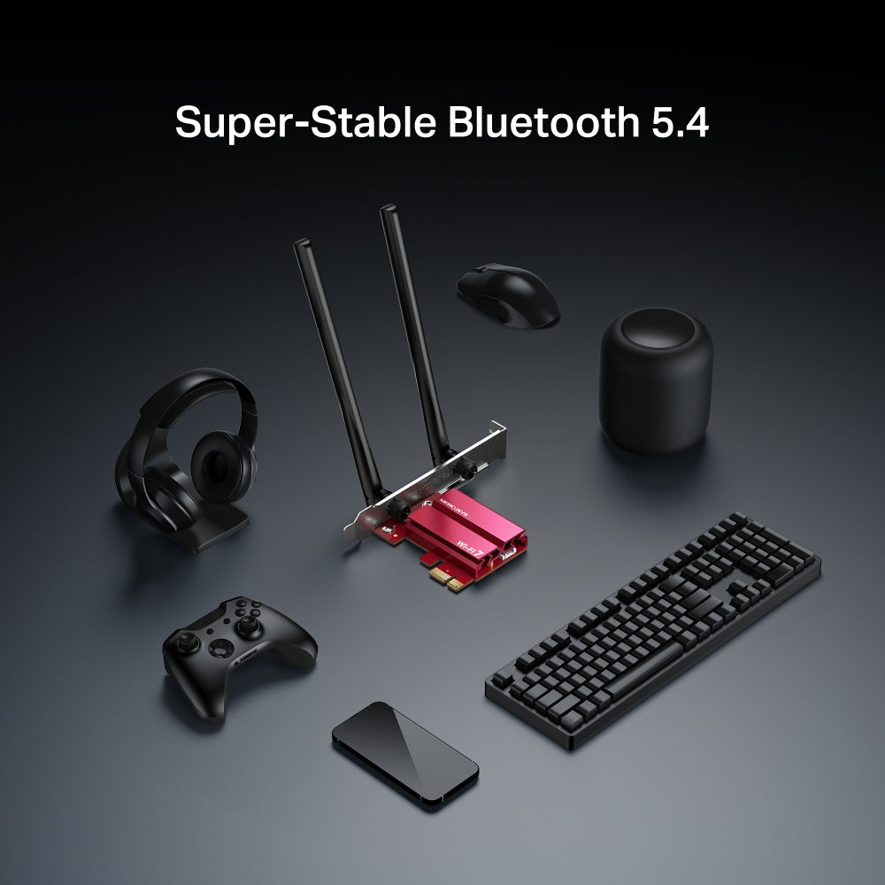 BE6500 Wi-Fi 7 Bluetooth 5.4 PCIe Adapter, MA37BE