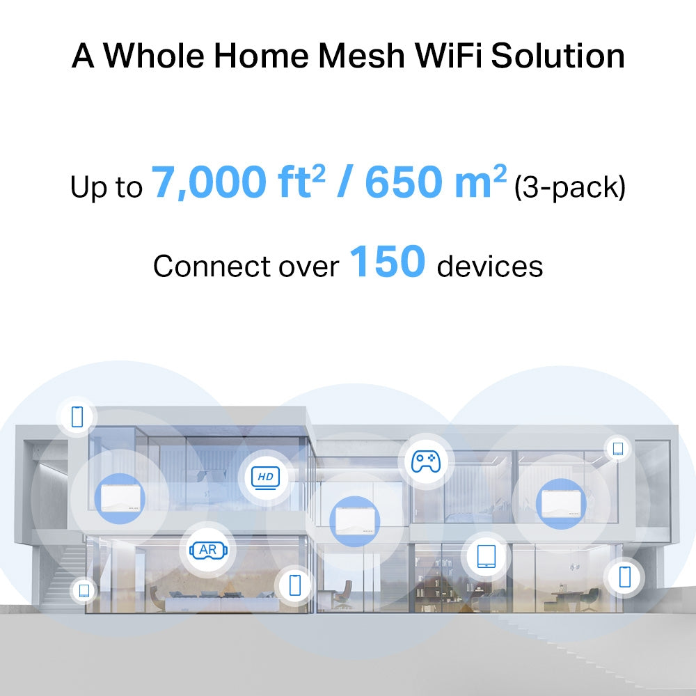 Mercusys Halo H25BE 3 Pks BE3600 Wi-Fi 7 Mesh+MS108GS 8 Gigabit Ports Switch
