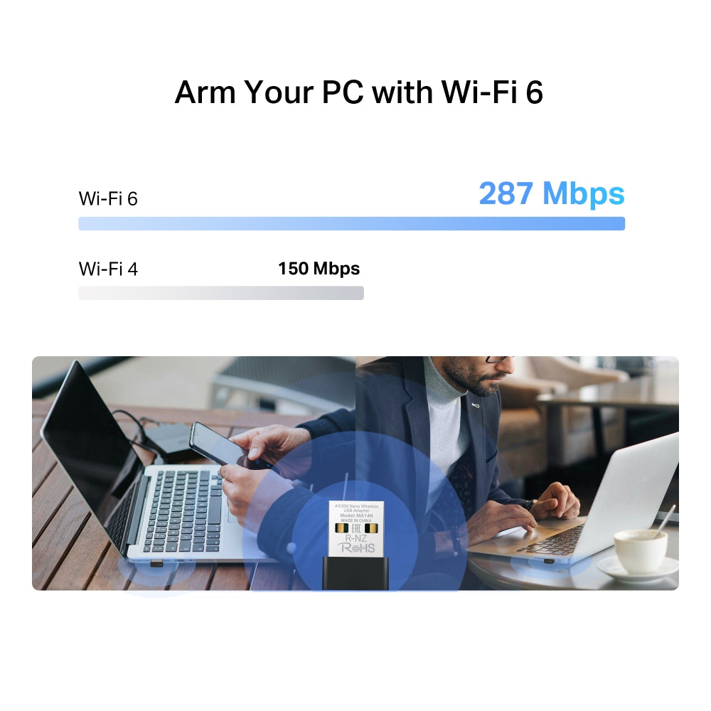 AX300 Nano Wireless USB Adapter, MA14N