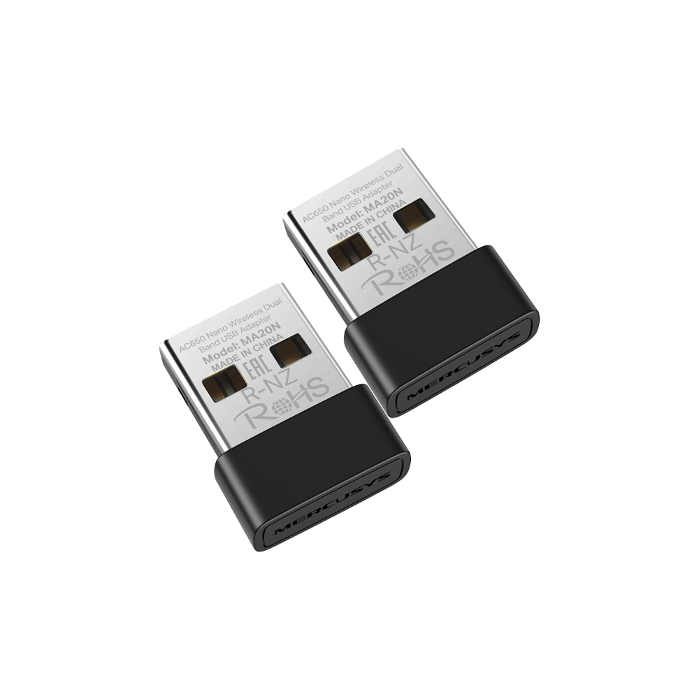 AC650 Nano Wireless Dual Band USB Adapter, MA20N(2-pack)