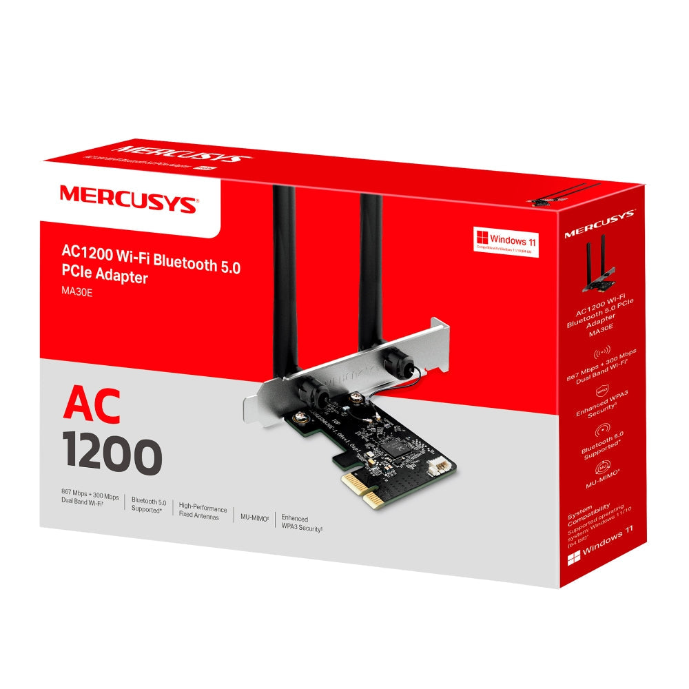 AC1200 Wi-Fi Bluetooth PCIe Adapter, MA30E
