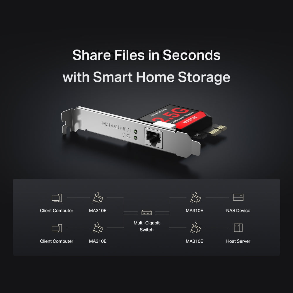 2.5 Gigabit PCle Network Adapter, MA310E