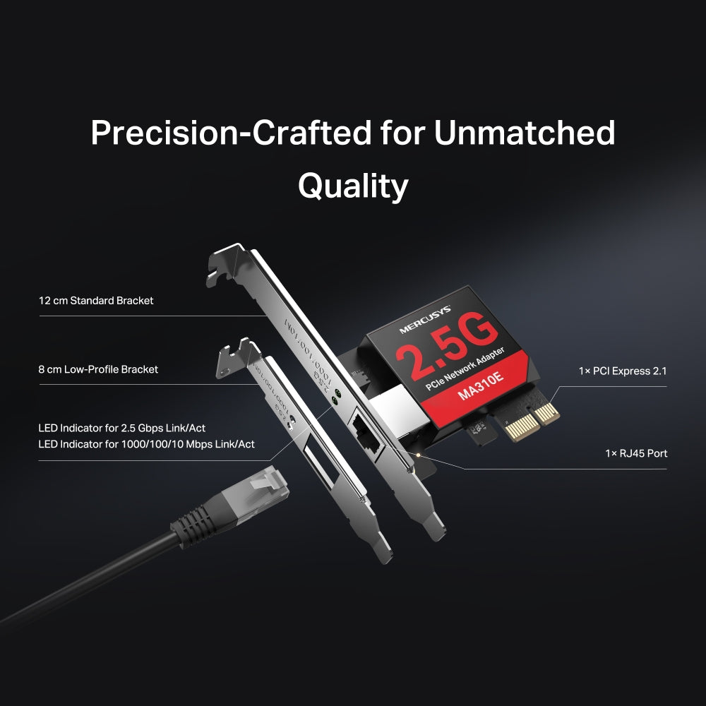 2.5 Gigabit PCle Network Adapter, MA310E