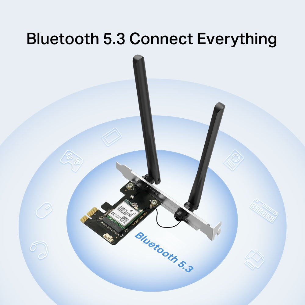 AX3000 Wi-Fi 6 Bluetooth 5.2 PCIe Adapter, MA80XE
