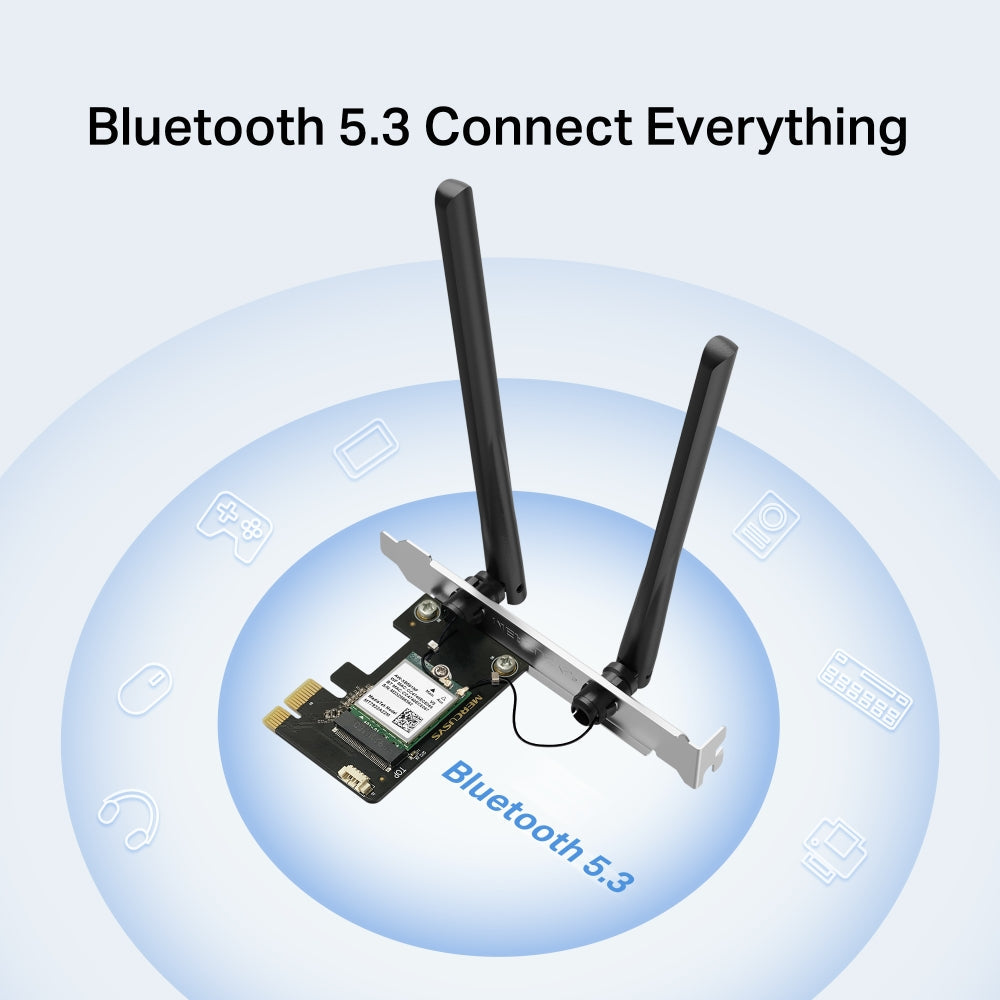 AX3000 Wi-Fi 6 Bluetooth 5.2 PCIe Adapter, MA80XE