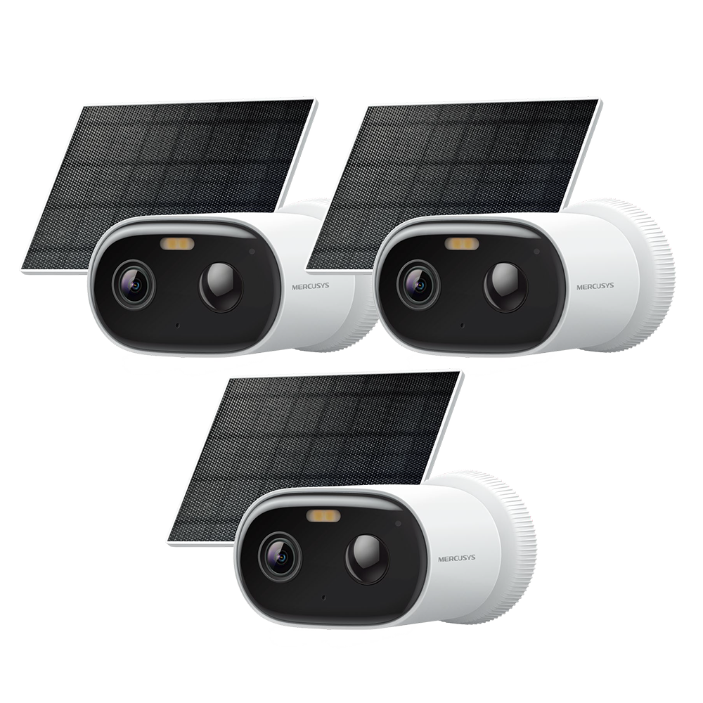 MC410 KIT | Solar-Powered Security Camera Kit, 2K 3MP, Smart Detection, IP65, Colour Night Vision