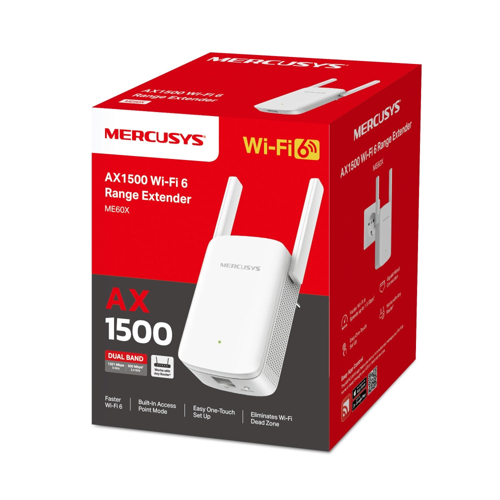AX1500 Wi-Fi 6 Range Extender, ME60X