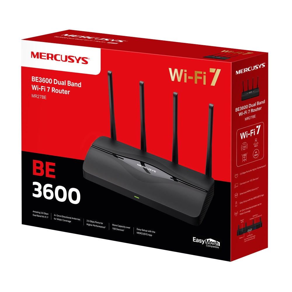 BE3600 Dual Band Wi-Fi 7 Router, MR27BE