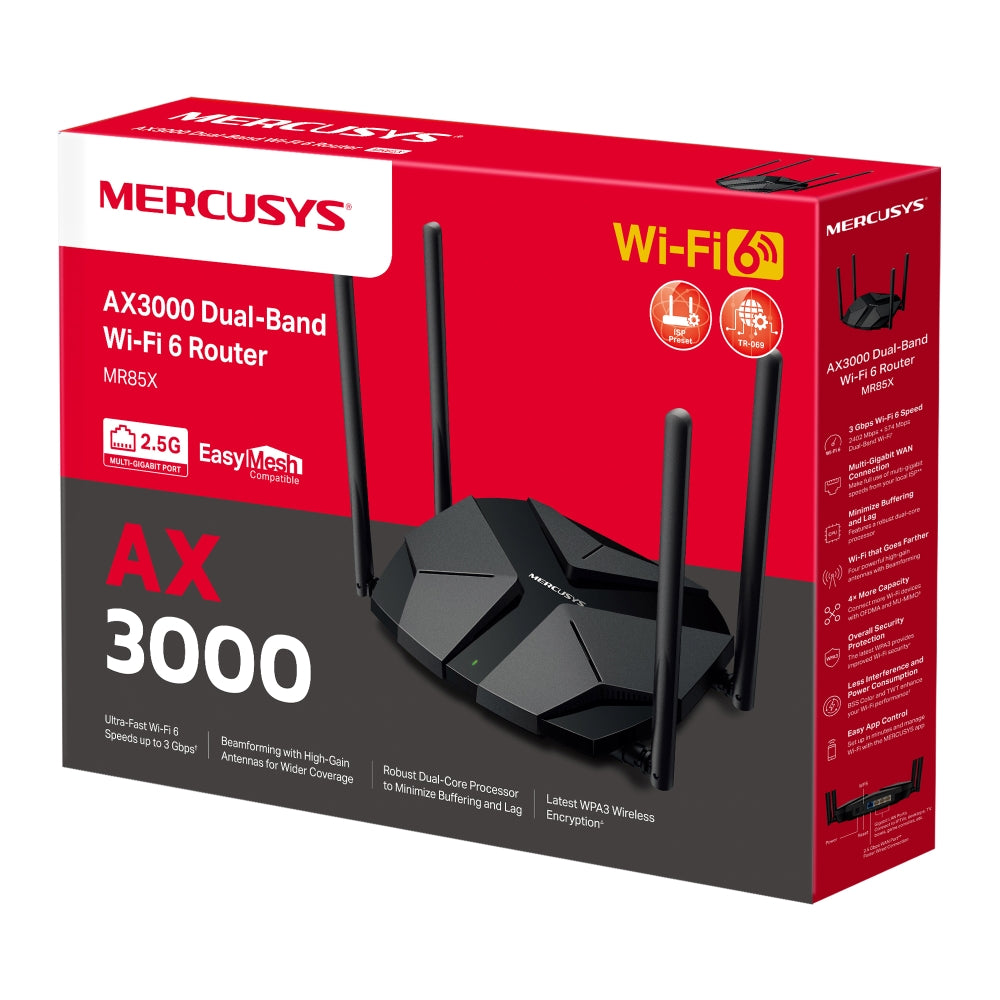 AX3000 Dual-Band Wi-Fi 6 Router, MR85X