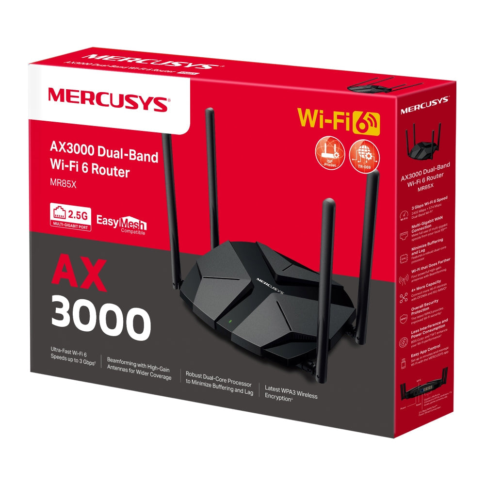 AX3000 Dual-Band Wi-Fi 6 Router, MR85X