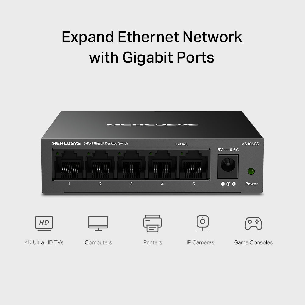 5-Port Gigabit Desktop Switch, MS105GS