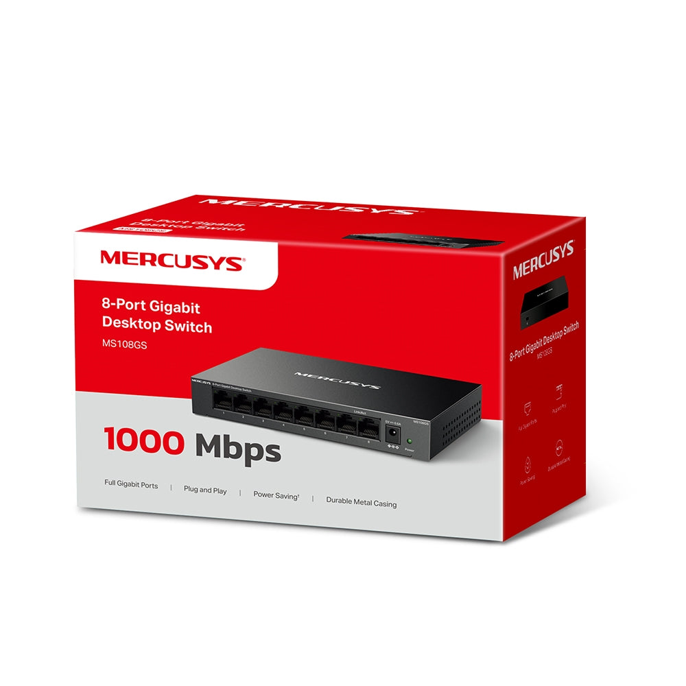 8-Port Gigabit Desktop Switch, MS108GS