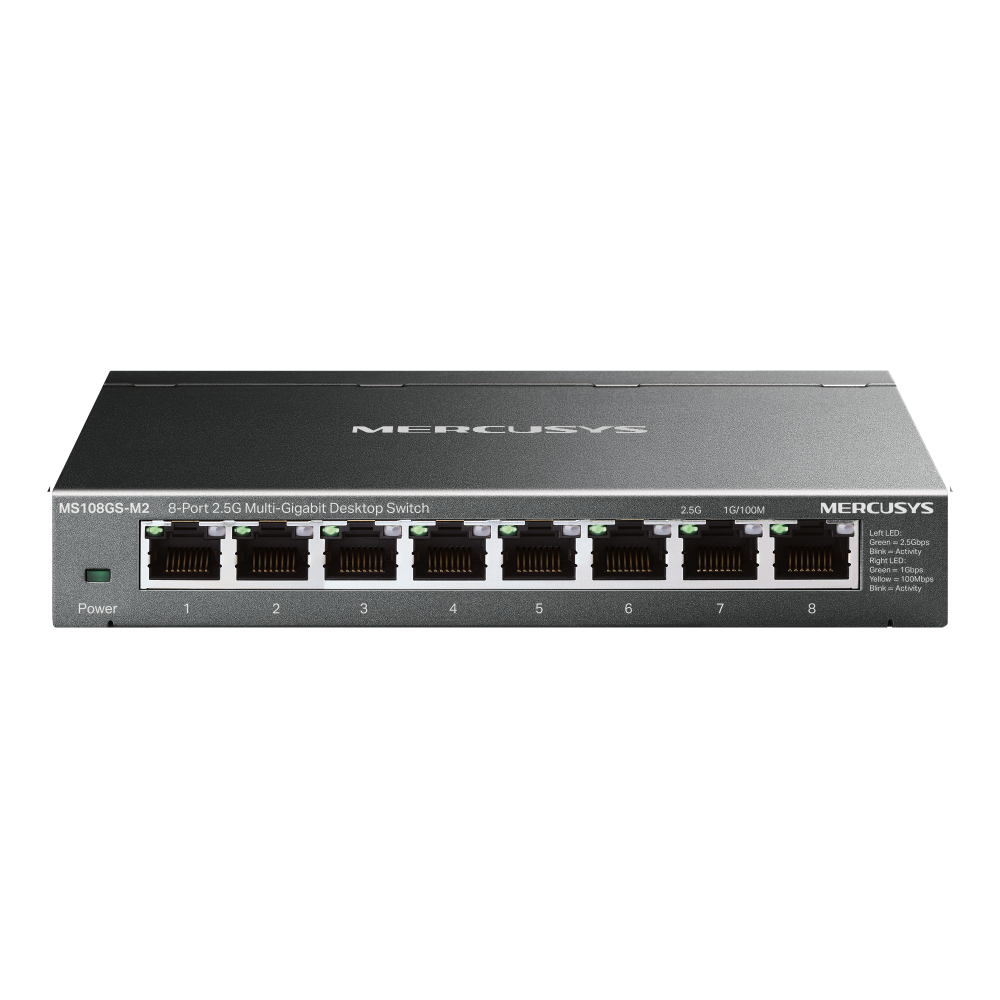 MS108GS-M2 | 8-Port 2.5G Multi-Gigabit Desktop Switch