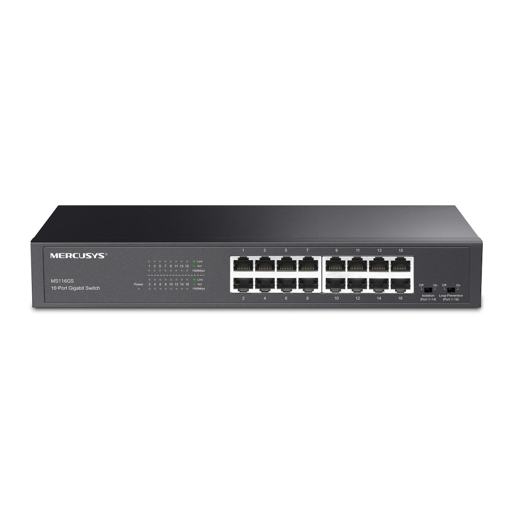 16-Port Gigabit Desktop/Rackmount Switch, MS116GS