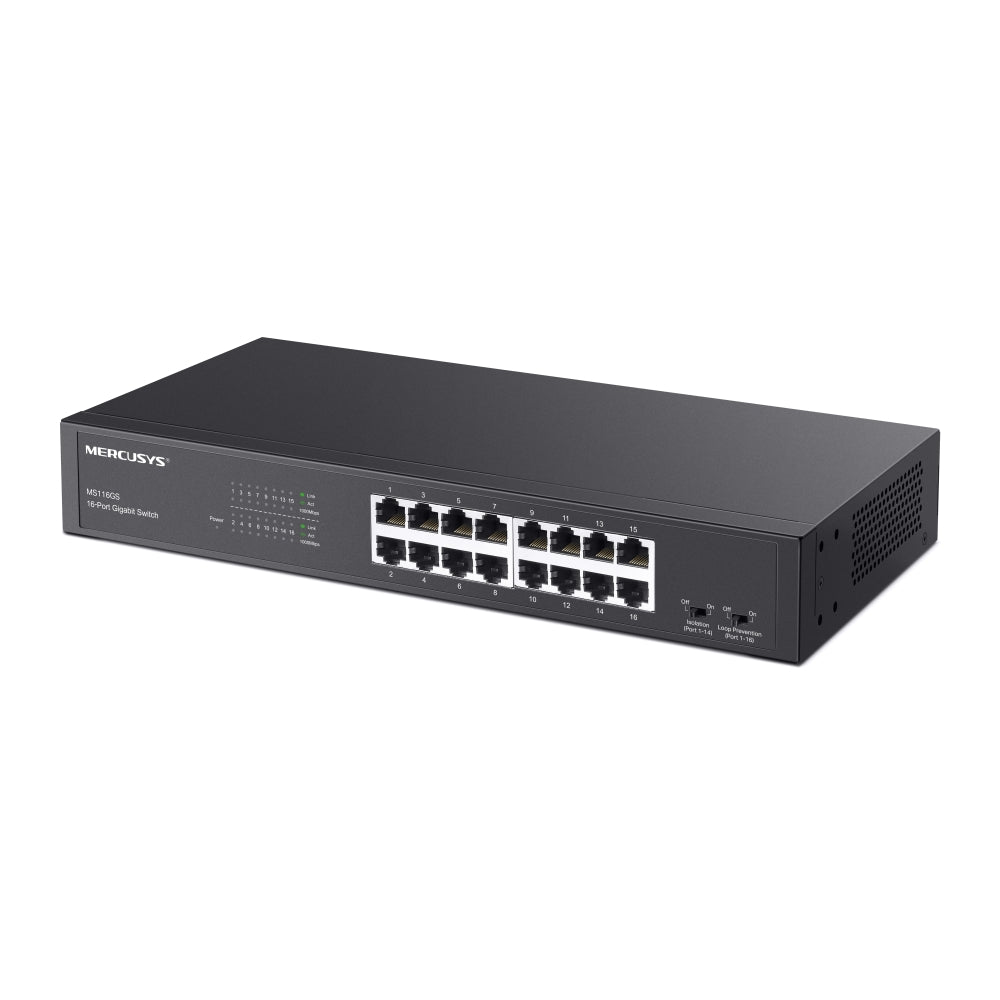 16-Port Gigabit Desktop/Rackmount Switch, MS116GS