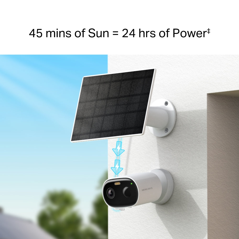 MC410 KIT | Solar-Powered Security Camera Kit, 2K 3MP, Smart Detection, IP65, Colour Night Vision