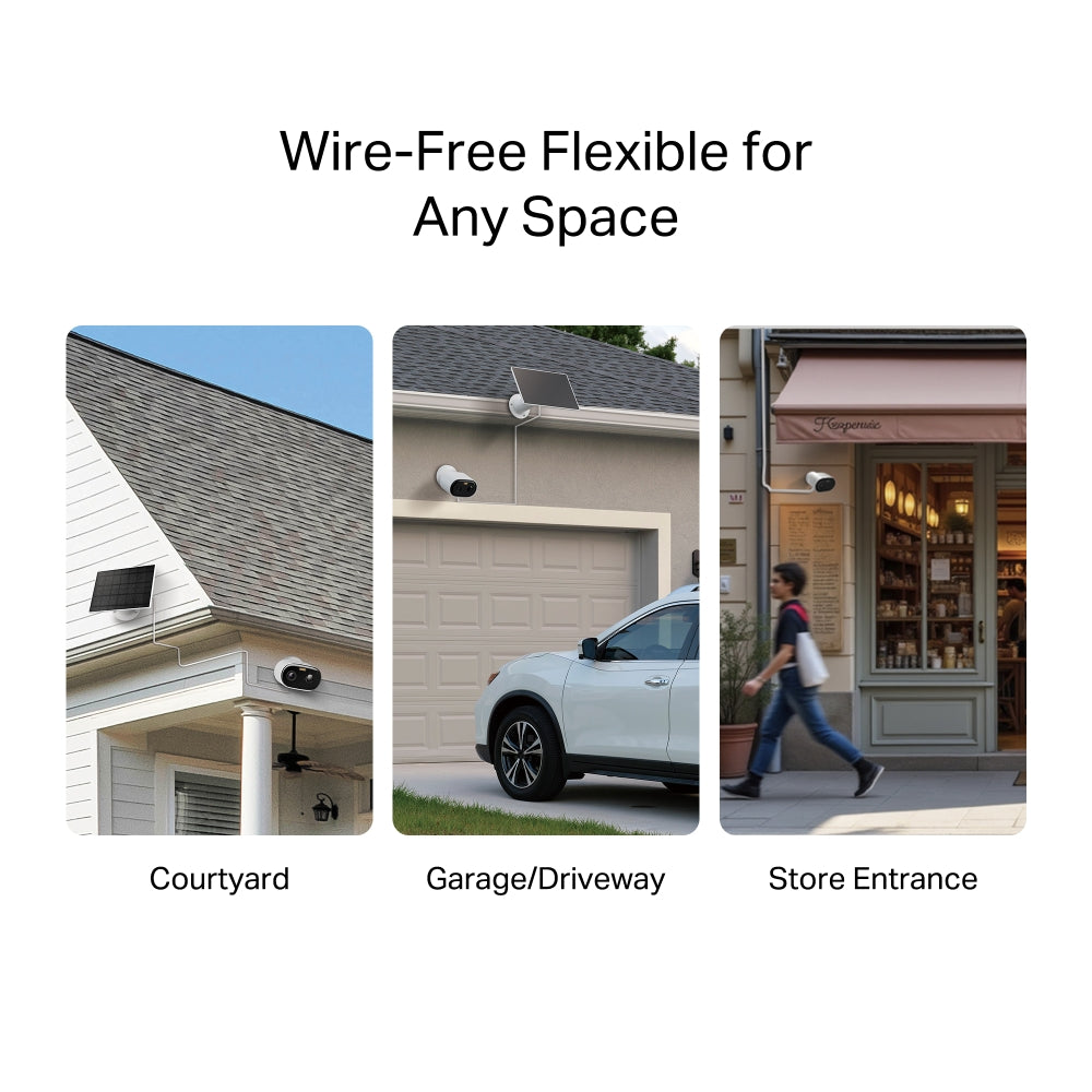 MC410 KIT | Solar-Powered Security Camera Kit, 2K 3MP, Smart Detection, IP65, Colour Night Vision