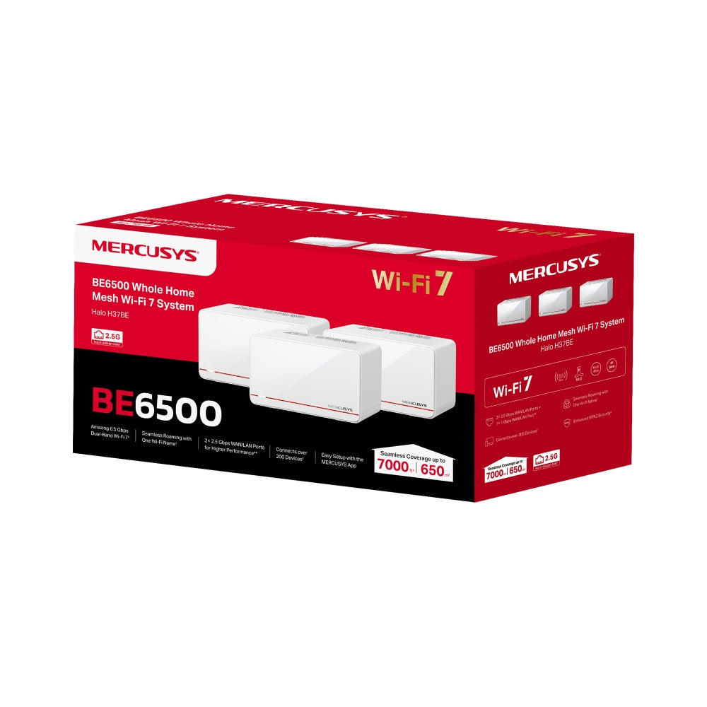Halo H37BE(2-pack) | BE6500 Whole Home Mesh Wi-Fi 7 System