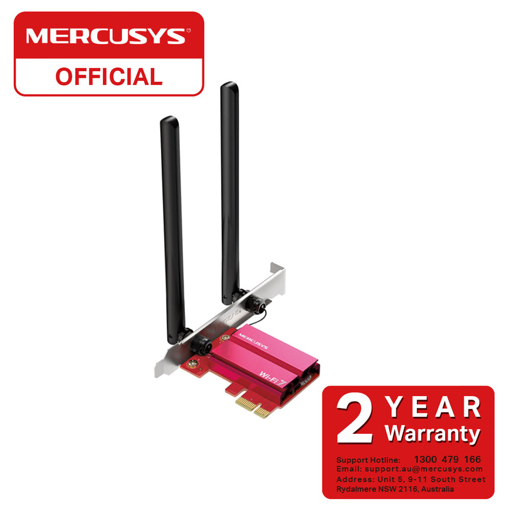 Mercusys BE6500 WiFi 7 MA37BE Tri-Band Adapter + MR37BE Dual Band Router