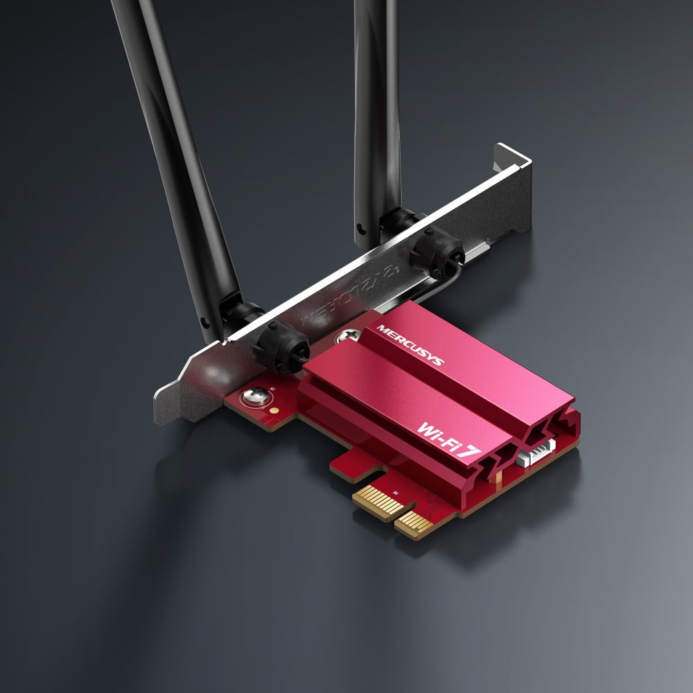 Mercusys BE6500 WiFi 7 MA37BE Tri-Band Adapter + MR37BE Dual Band Router