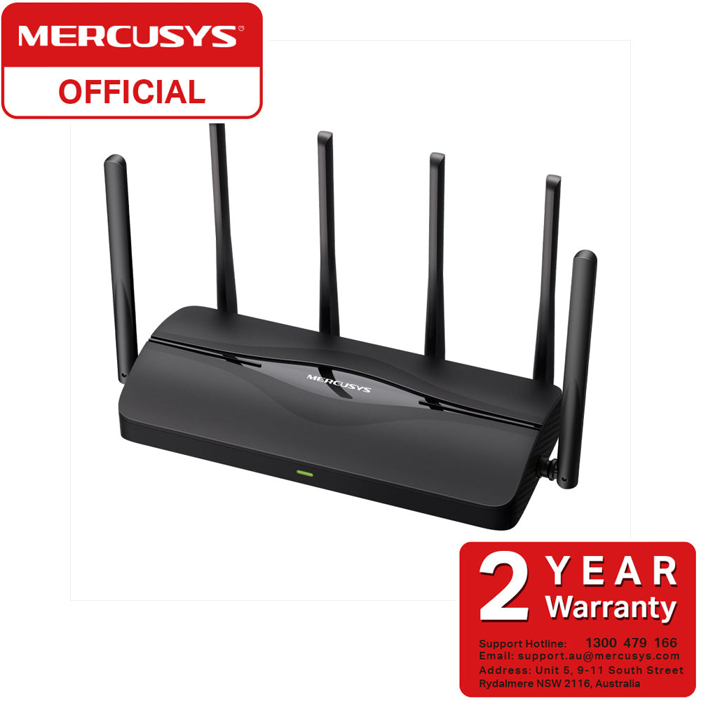 Mercusys BE6500 WiFi 7 MA37BE Tri-Band Adapter + MR37BE Dual Band Router