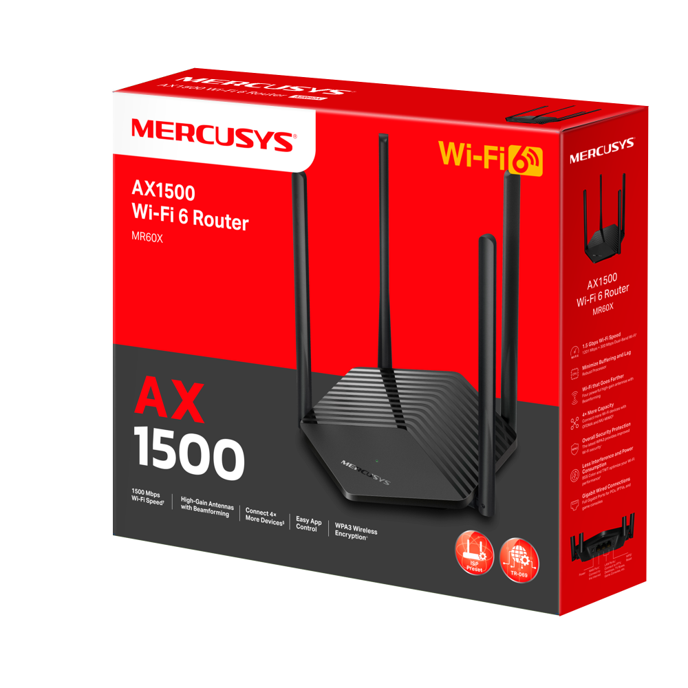 AX1500 Dual-Band Wi-Fi 6 Router, MR60X
