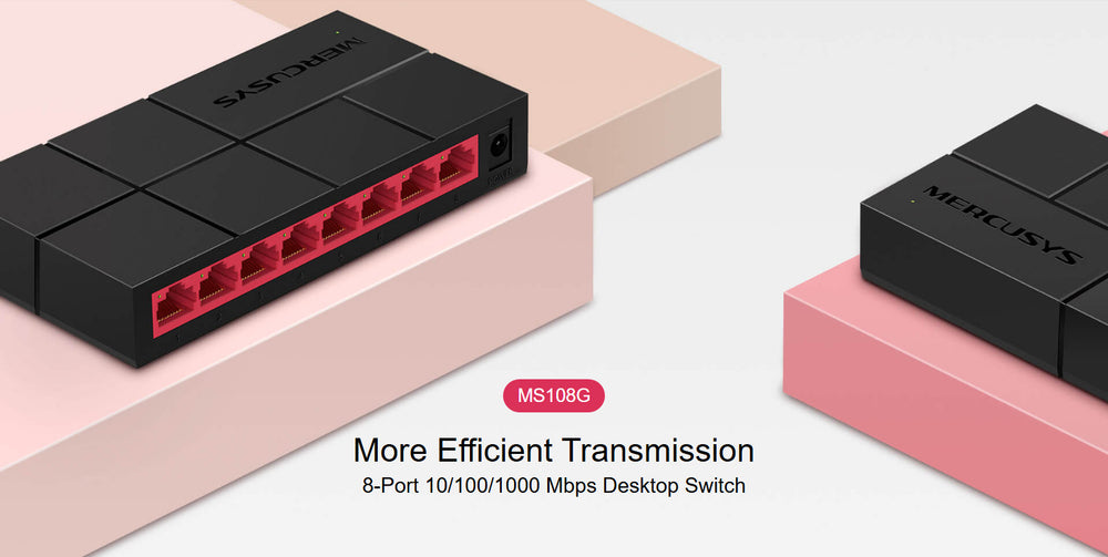 8-Port 10/100/1,000 Mbps Desktop Switch, MS108G
